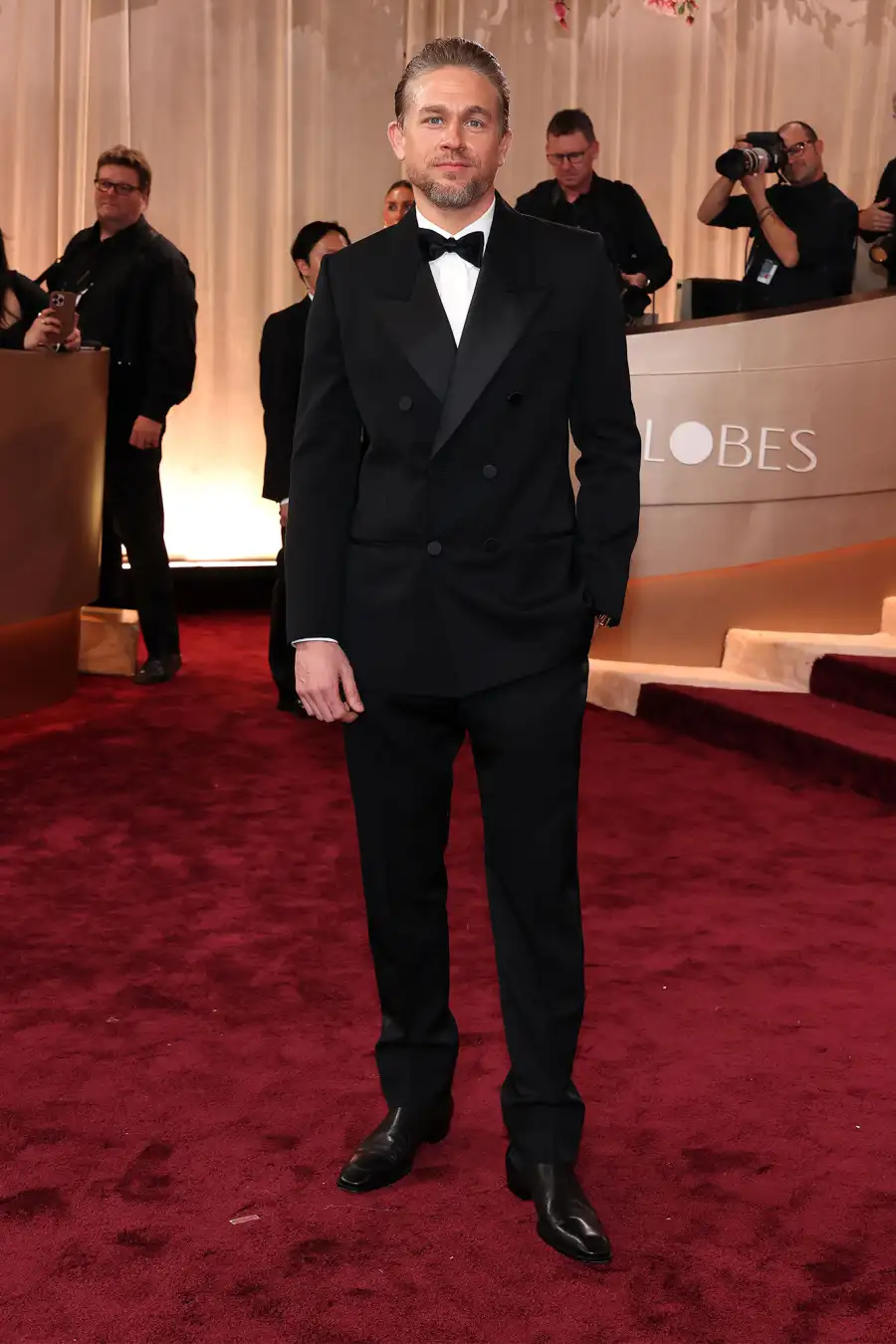 Charlie Hunnam Red Carpet Arrival Golden Globes 2026