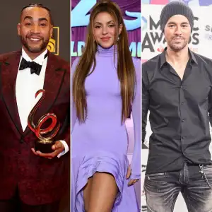 Don Omar, Shakira y Enrique Iglesias.