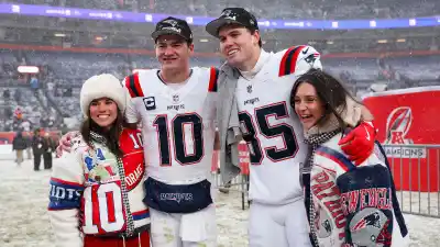 Drake Maye Ann Michael Maye Hunter Henry AFC Championship Game