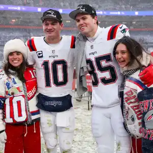Drake Maye Ann Michael Maye Hunter Henry AFC Championship Game