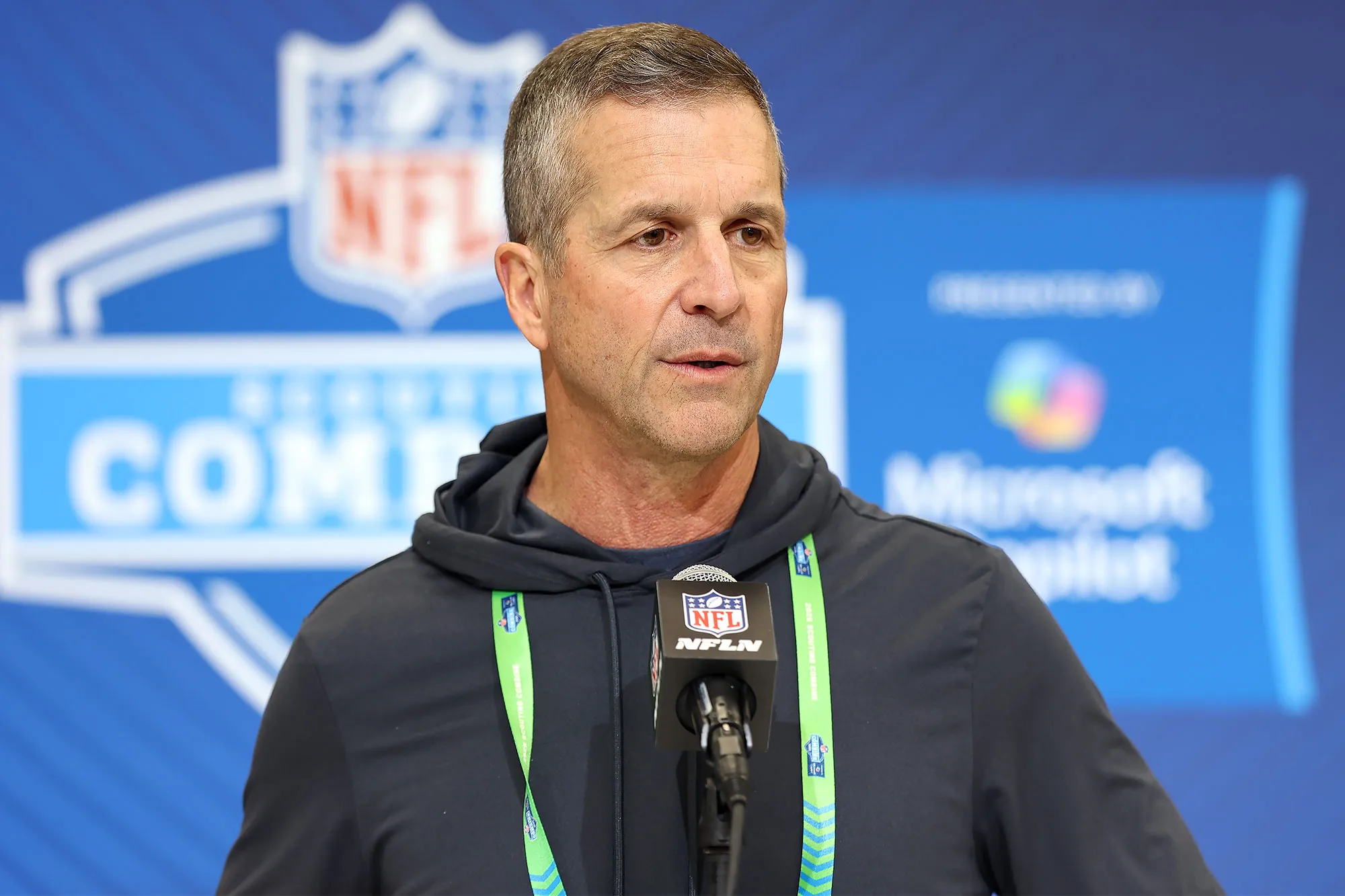 Feature John Harbaugh Reacts to President Donald Trump Endorsement After Taking New York Giants Head Coaching Job
