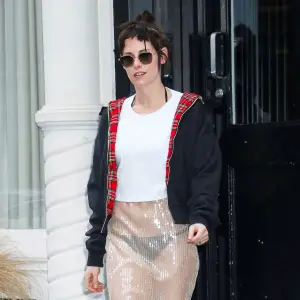 Feature Kristen Stewart Steps Out in a Completely See Through Skirt in New York City