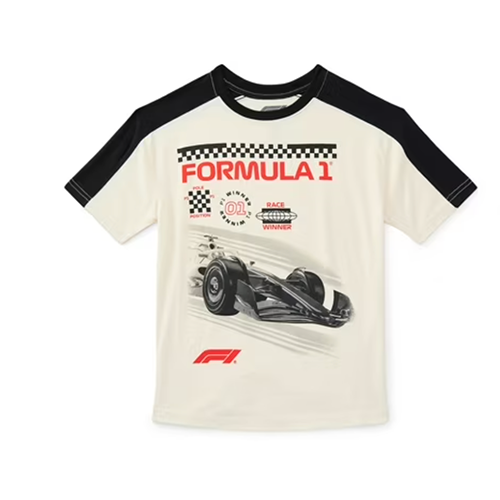 Formula 1 Racing Boys Graphic Tee with Short Sleeves, Sizes 4-18