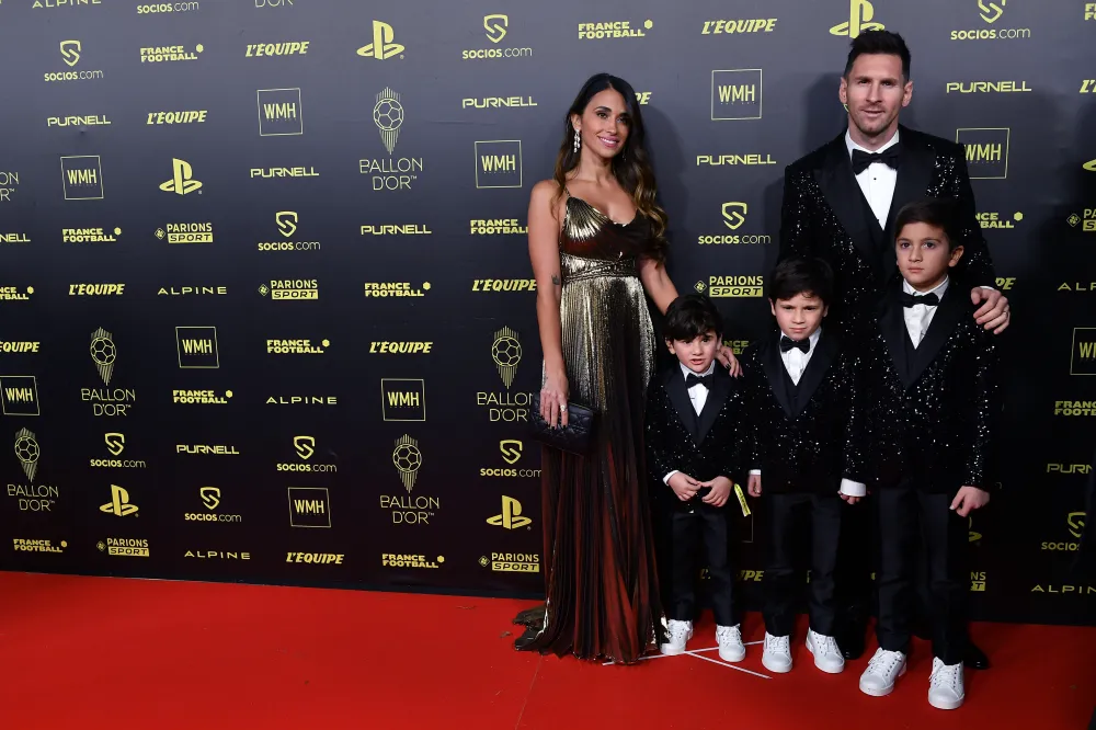 Lionel Messi y su esposa, Antonella Roccuzzo, en 2021.