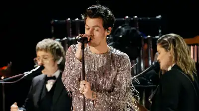 Harry Styles performing at the 2023 Grammy Awards.