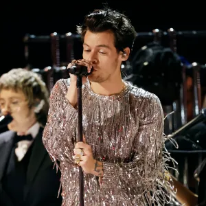 Harry Styles performing at the 2023 Grammy Awards.