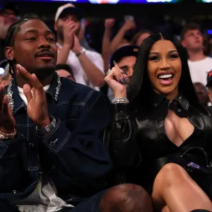 Cardi B Screams Watching Stefon Diggs’ New England Patriots Playoff Win Against Houston Texans