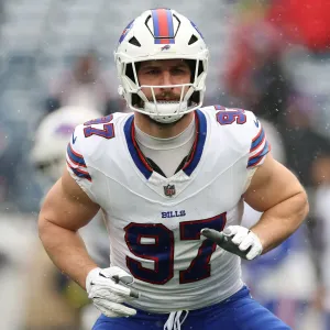 GettyImages-2251880825 Bills Star Defensive End Joey Bosa Shows Frustration After Heartbreaking Overtime Playoff Loss