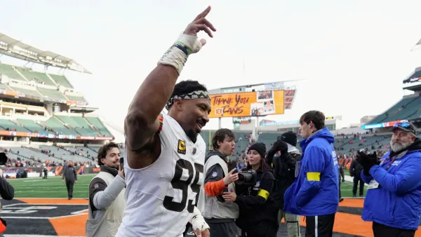 GettyImages-2254652918 Myles Garrett Celebrates With Family After Breaking NFL Sack Record