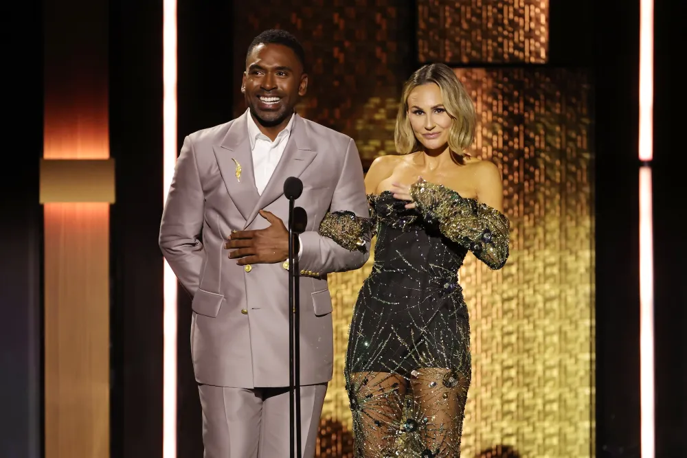 Keltie Knight Trips at 2026 Critics Choice Awards