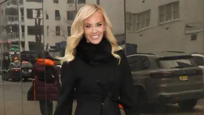 Jenny McCarthy is seen arriving at "Good Night New York" studio on January 06, 2026 in New York City.