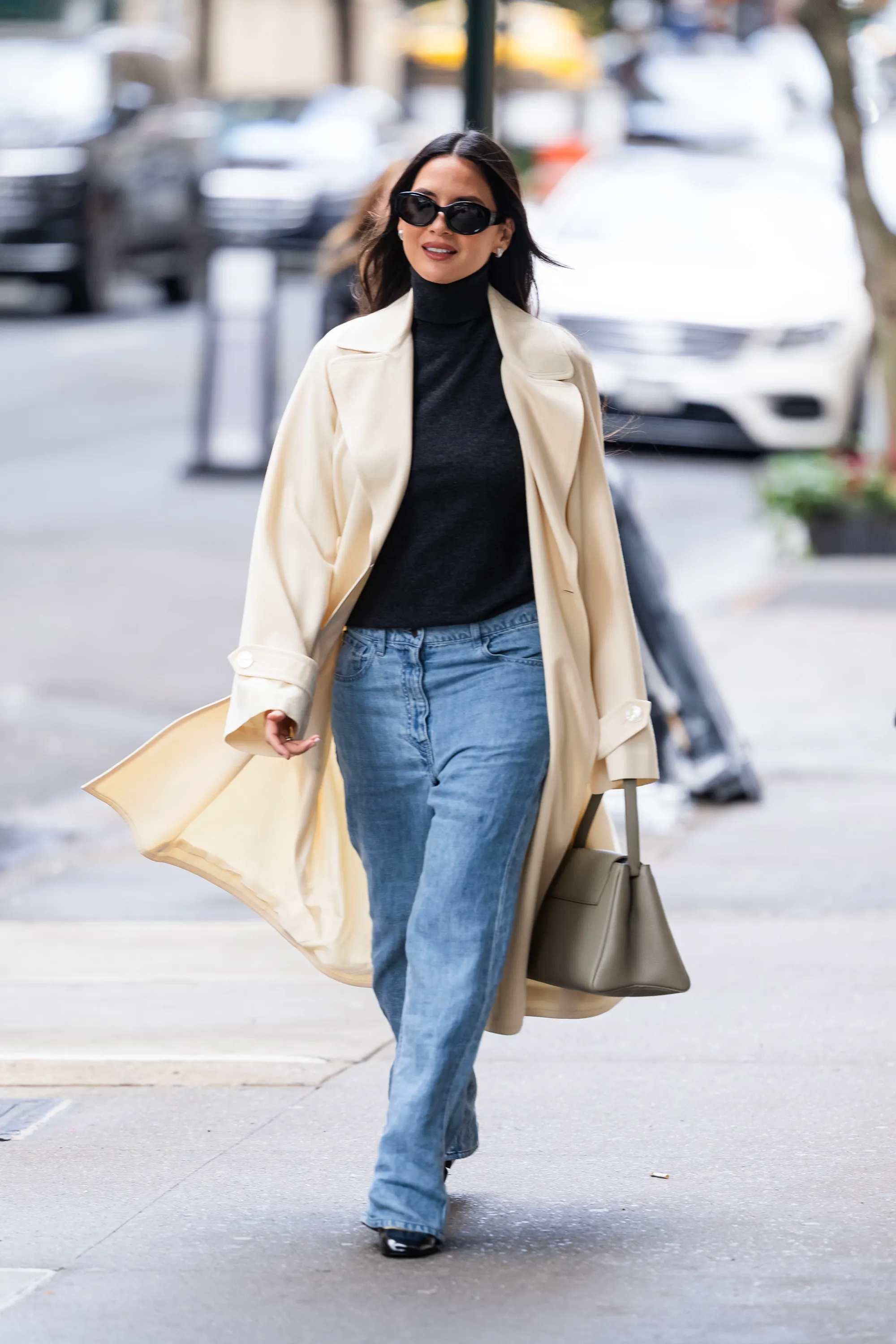 Olivia Munn is seen in the Upper East Side on January 07, 2026 in New York City.