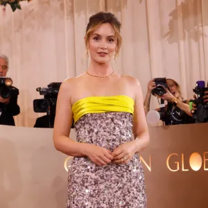 Leighton Meester attends the 83rd annual Golden Globe Awards at The Beverly Hilton on January 11, 2026 in Beverly Hills, California.