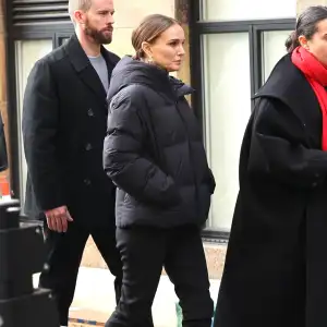 Natalie Portman is seen filming a "Tiffany's & Co" commercial in Central Park, Manhattan on January 22, 2026 in New York City.
