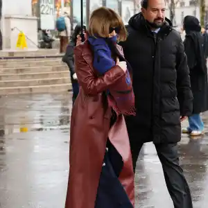 Anna Wintour is seen outside Patou during the Menswear Fall/Winter 2026-2027 as part of Paris Fashion Week on January 25, 2026 in Paris, France.