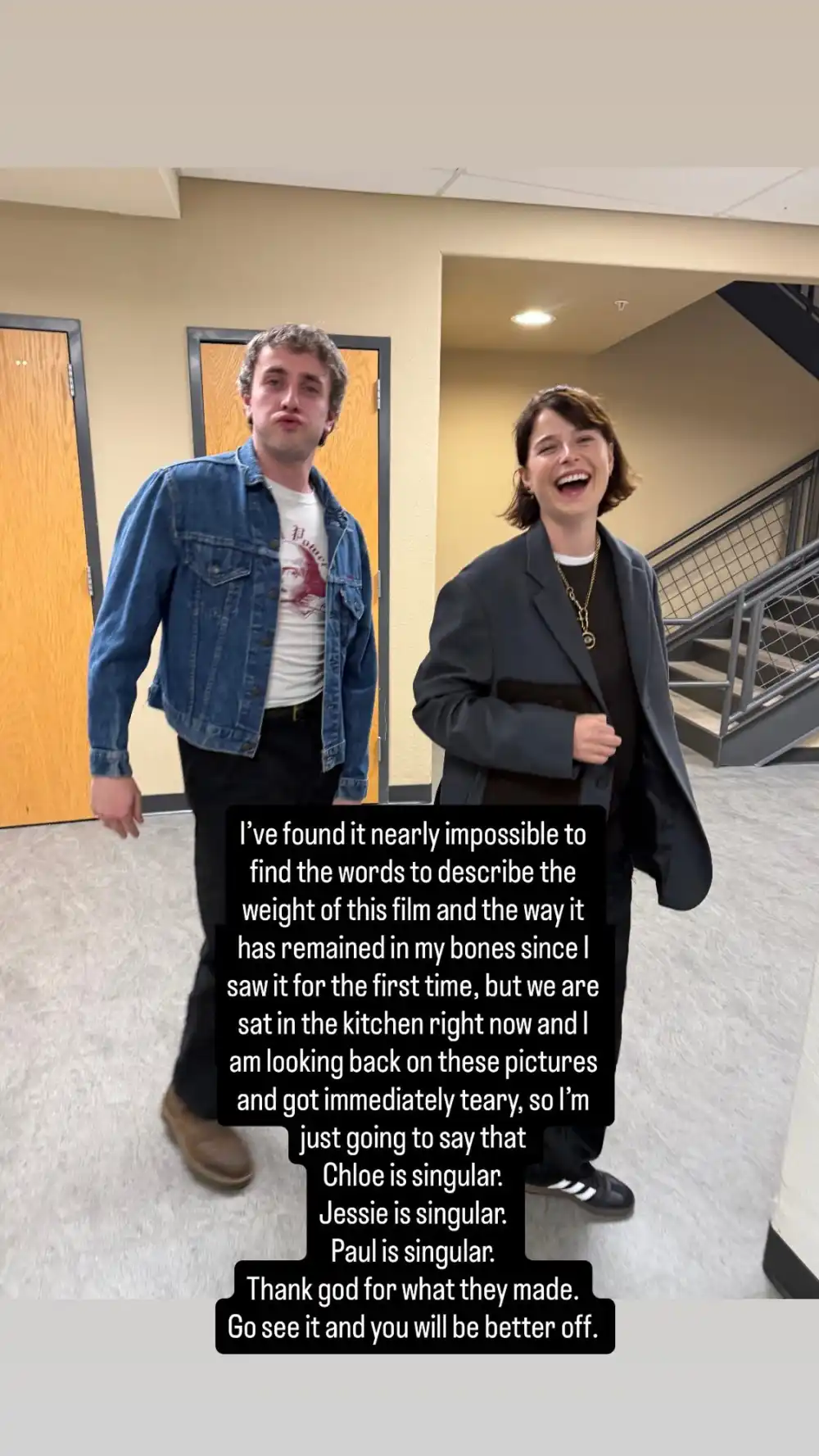 Gracie Abrams Professes Love for Paul Mescal His Performance in Hamnet With Rare IG Photos Jessie Buckley