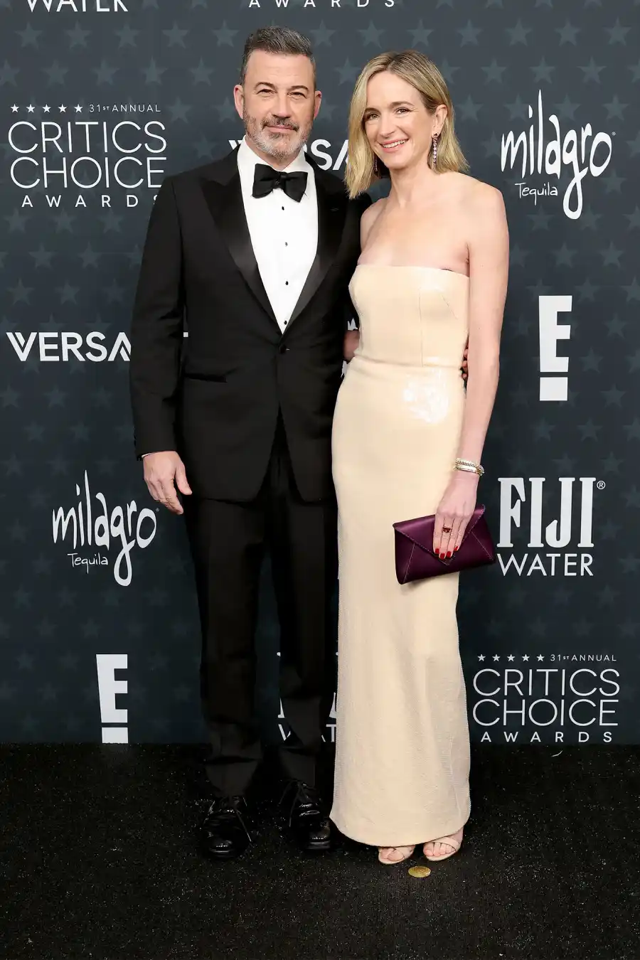 Jimmy Kimmel and Molly McNearney Red Carpet Arrival 2026 Critics Choice Awards