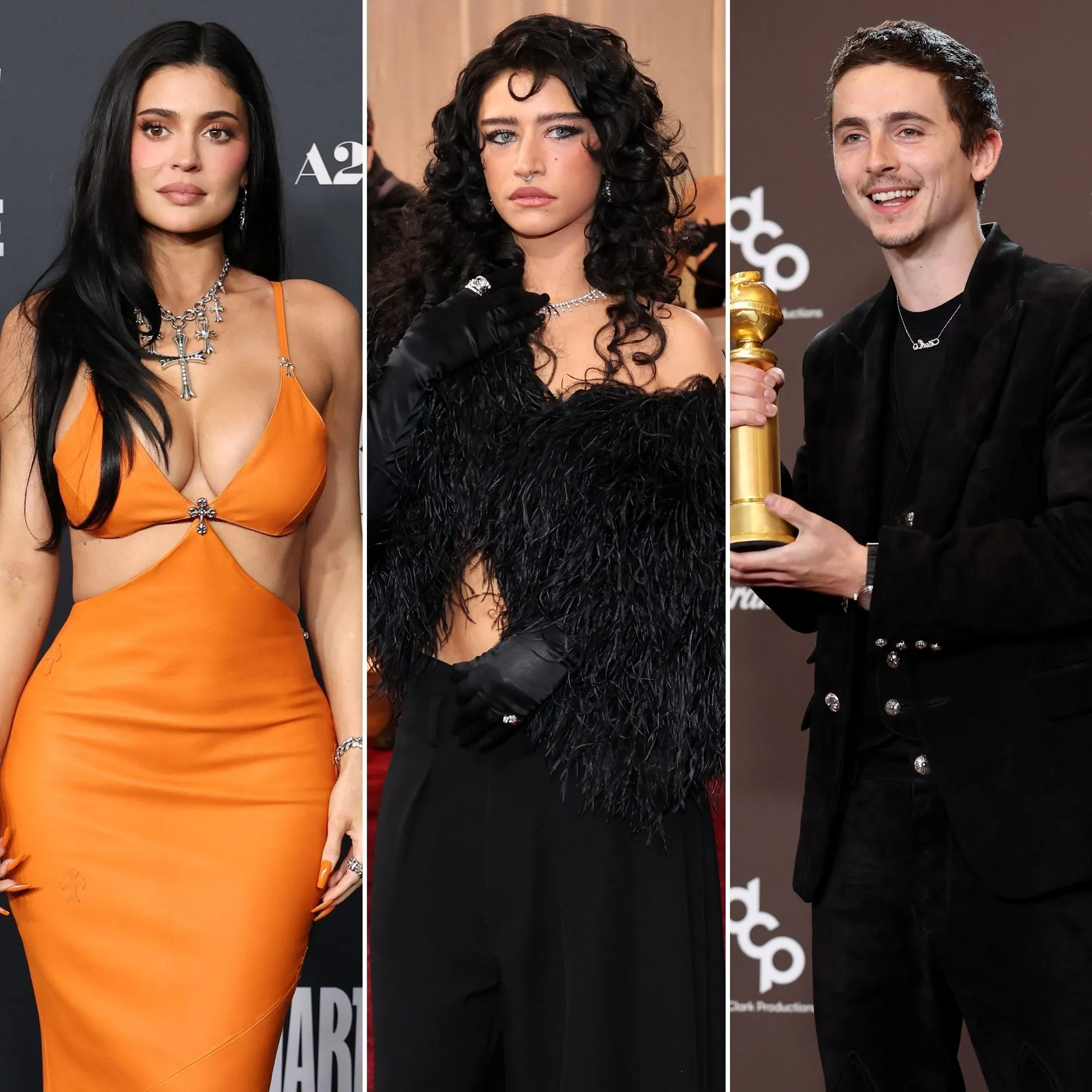 Kylie Jenner Hugged Odessa A’zion After Timothee Chalamet's Golden Globes Win