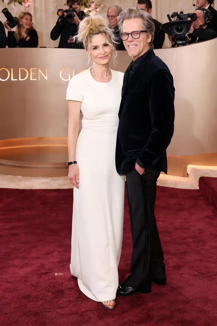 Kyra Sedgwick and Kevin Bacon Red Carpet Arrival Golden Globes 2026