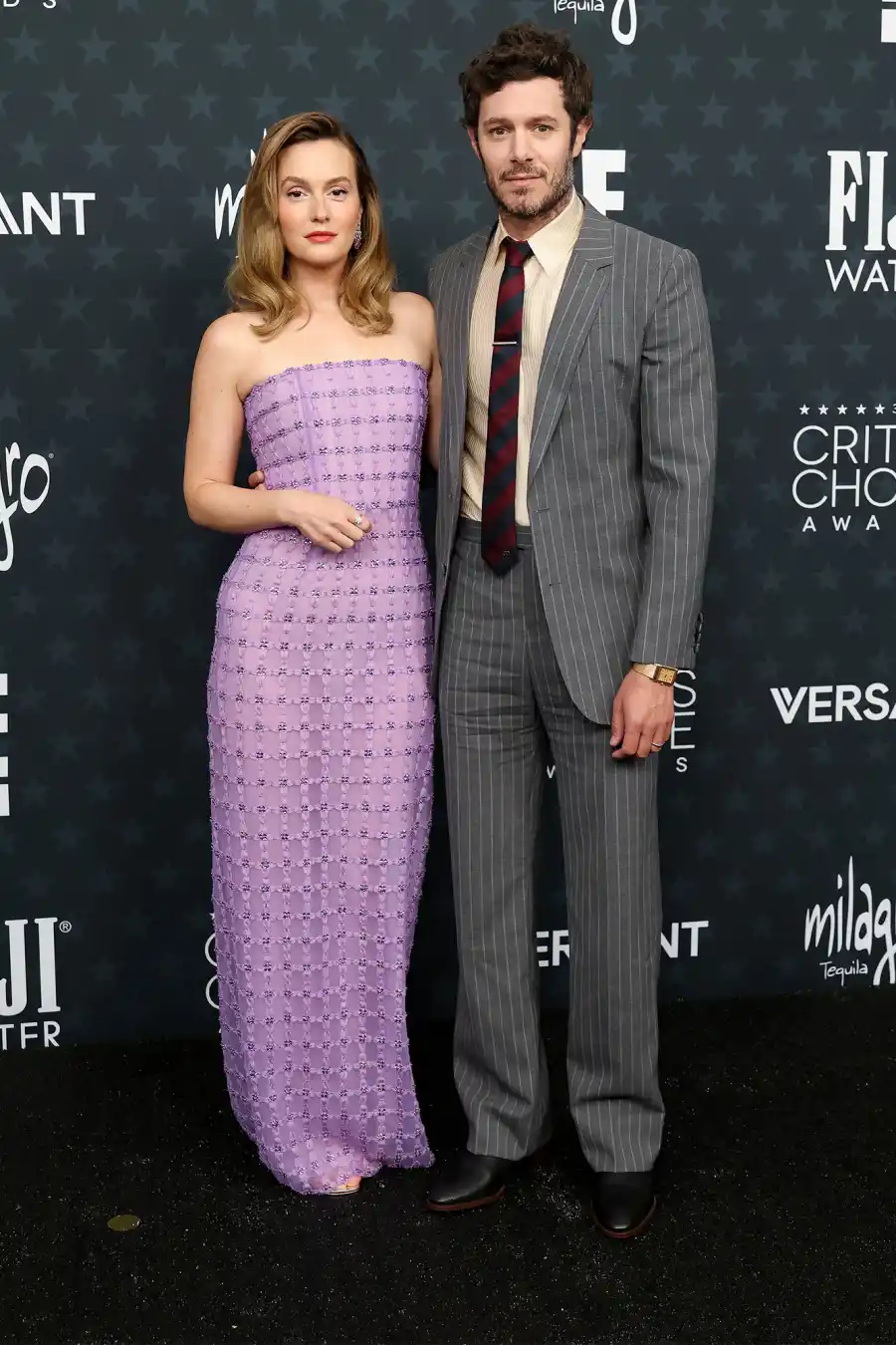 Leighton Meester and Adam Brody Red Carpet Arrival 2026 Critics Choice Awards