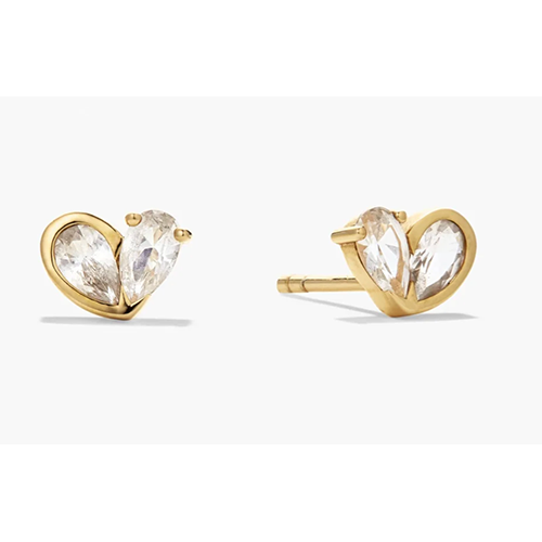 Meijuri Two of Hearts Studs