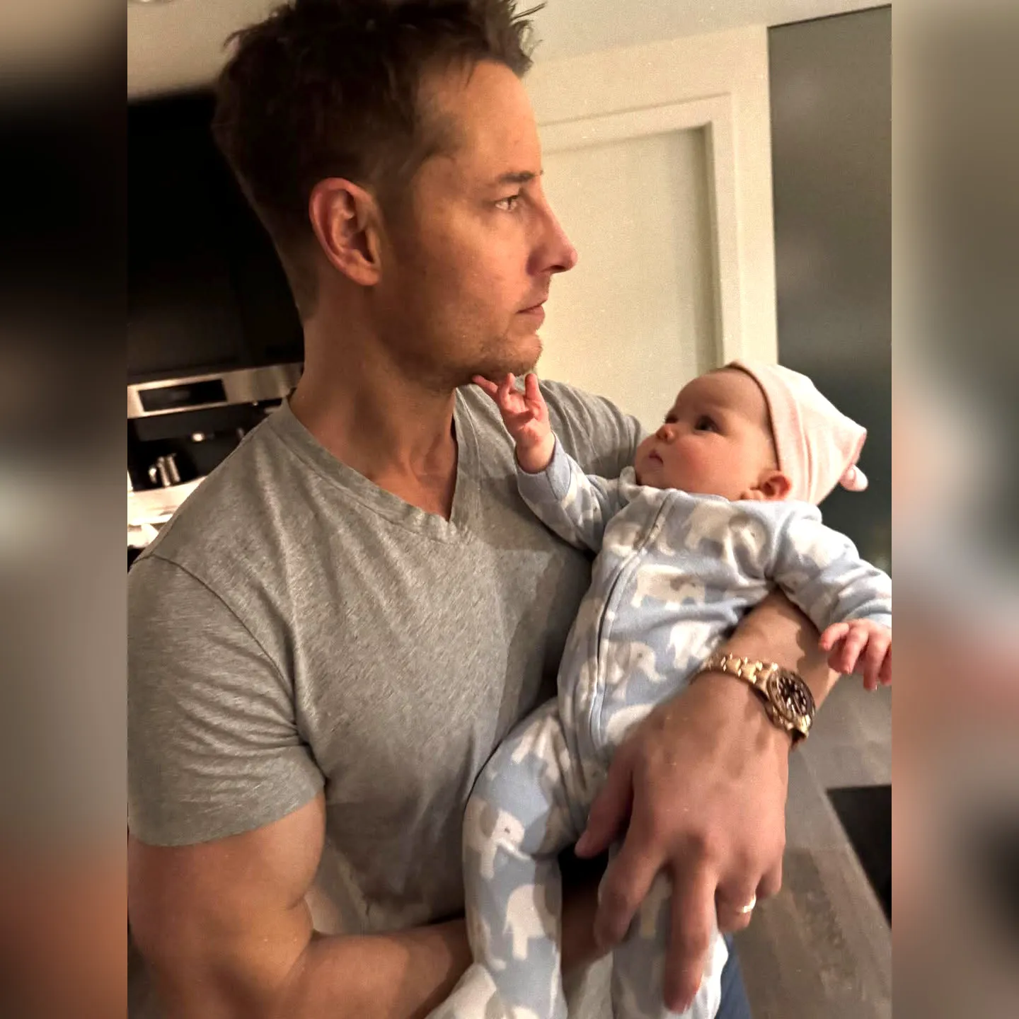 New Justin Hartley Photos With a Baby