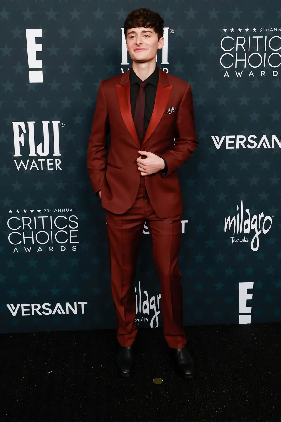 Noah Schnapp Red Carpet Arrival 2026 Critics Choice Awards