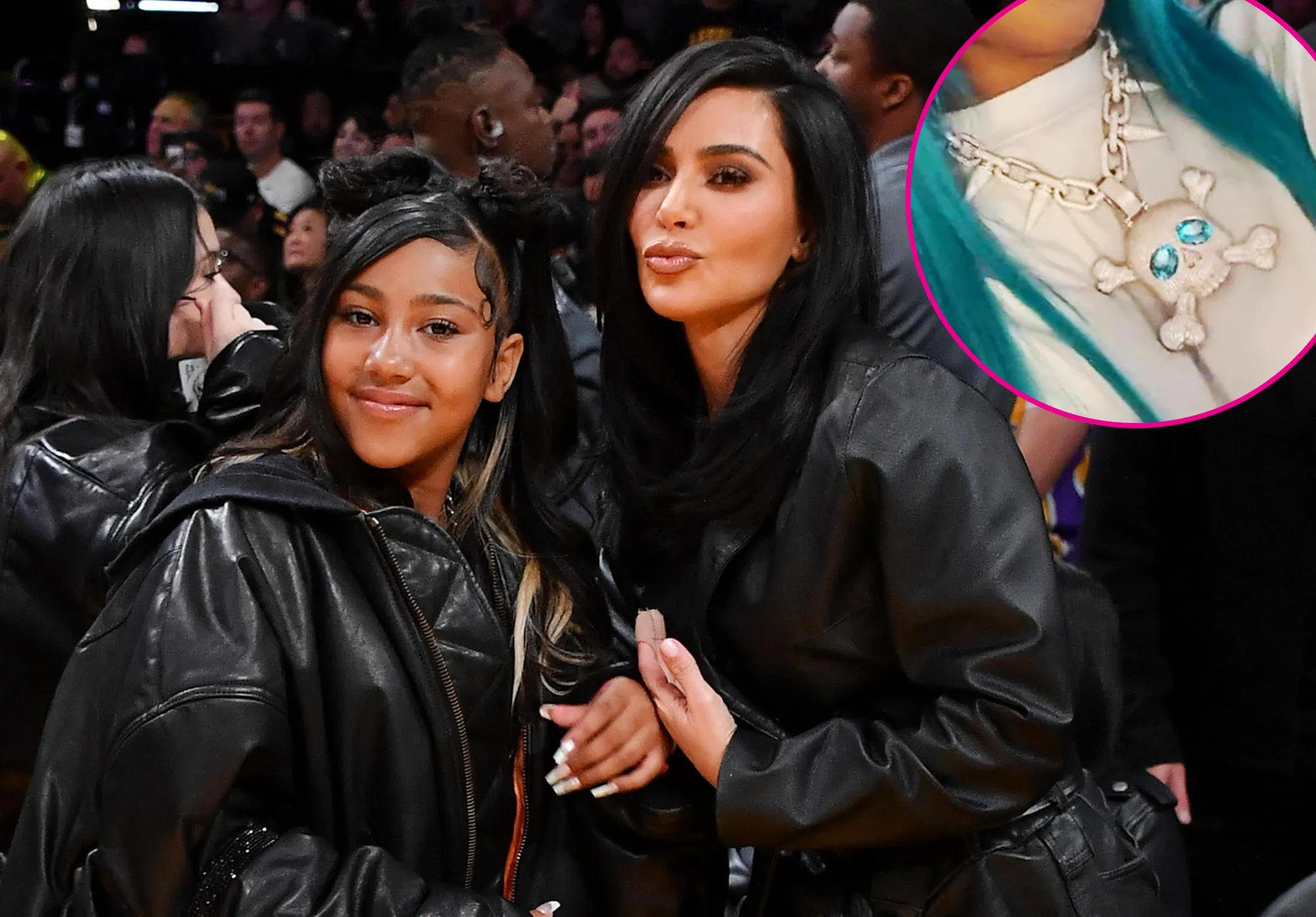 North West Shows Off 106 Carat Custom Skull Necklace Gifted to Her by Mom Kim Kardashian 2148096717 2
