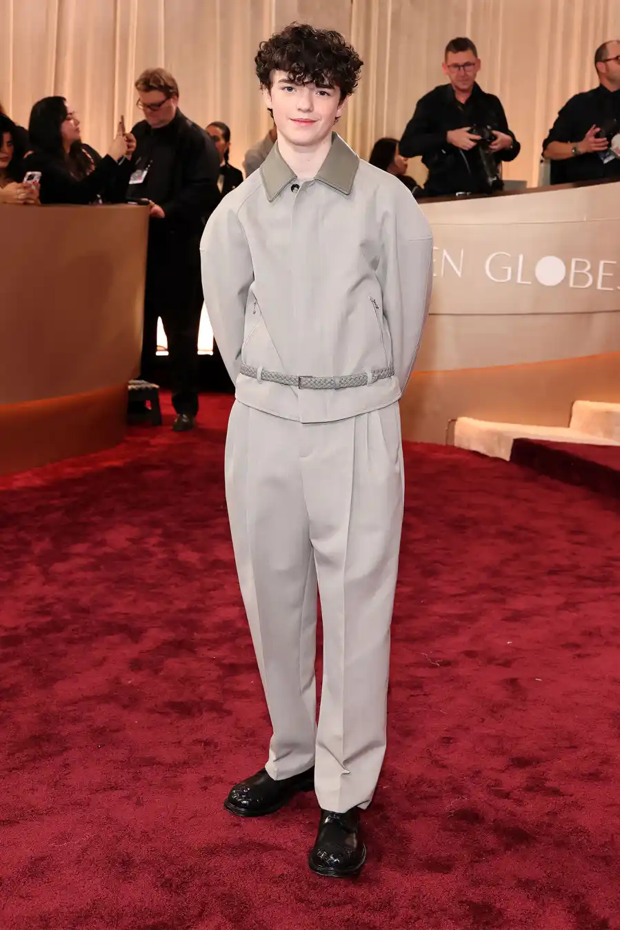 Owen Cooper Red Carpet Arrival Golden Globes 2026