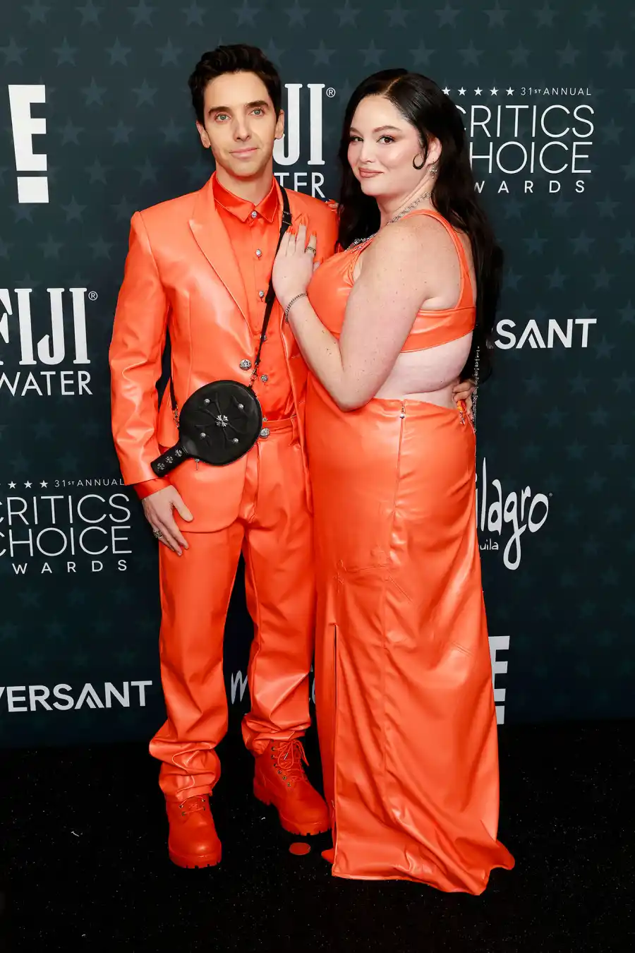 Paul W Downs and Megan Stalter Red Carpet Arrival 2026 Critics Choice Awards