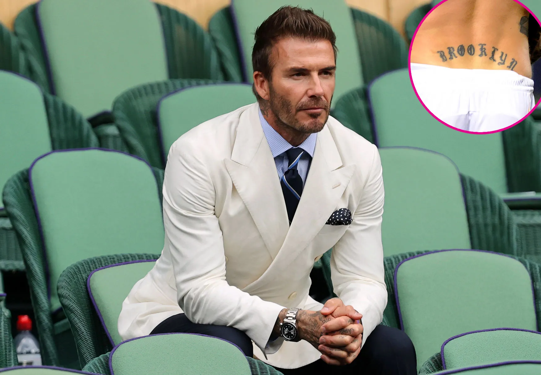 Promo David Beckham Tramp Stamp Tattoo of Son Brooklyn Name Resurfaces Amid Family Drama