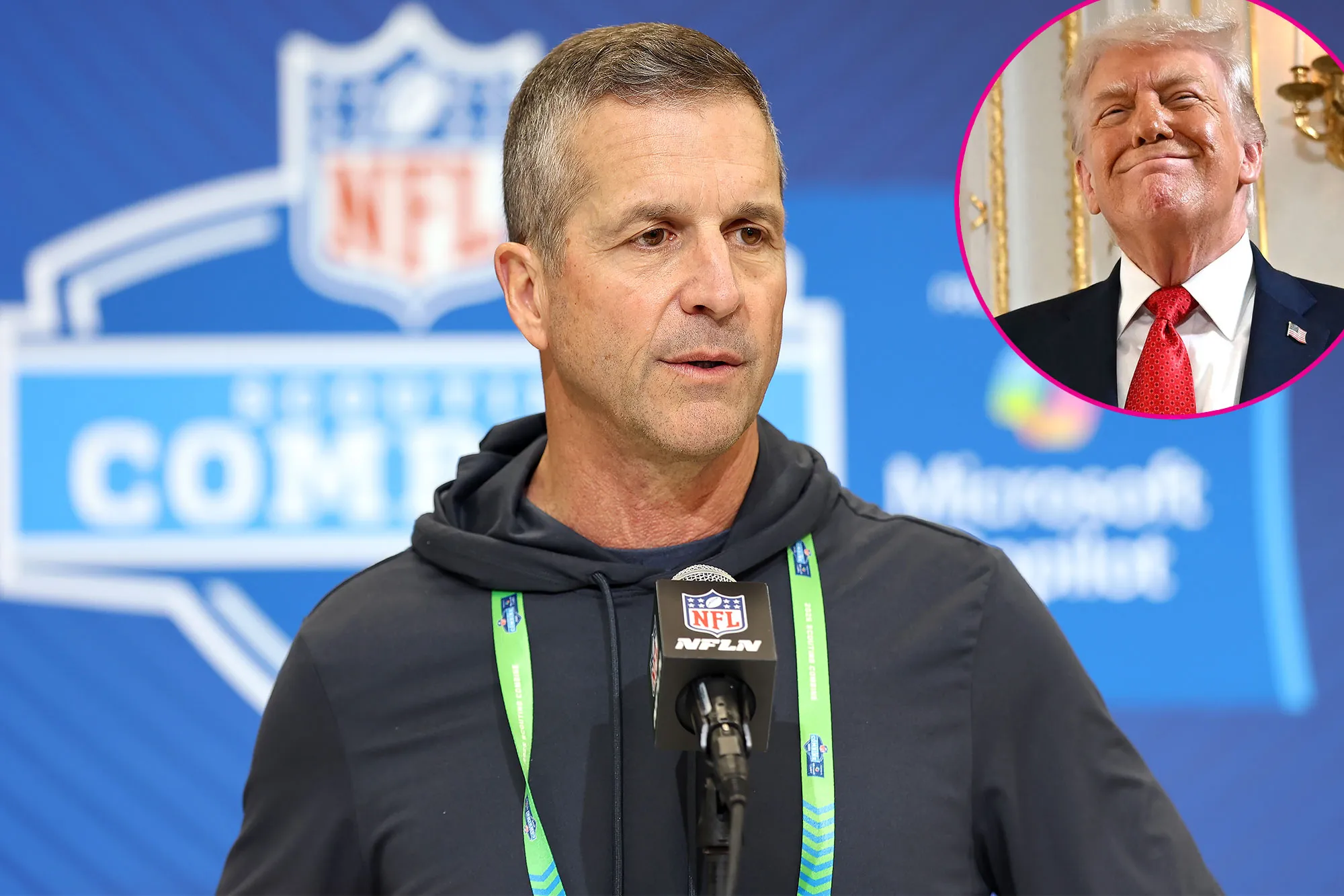 Promo John Harbaugh Reacts to President Donald Trump Endorsement After Taking New York Giants Head Coaching Job