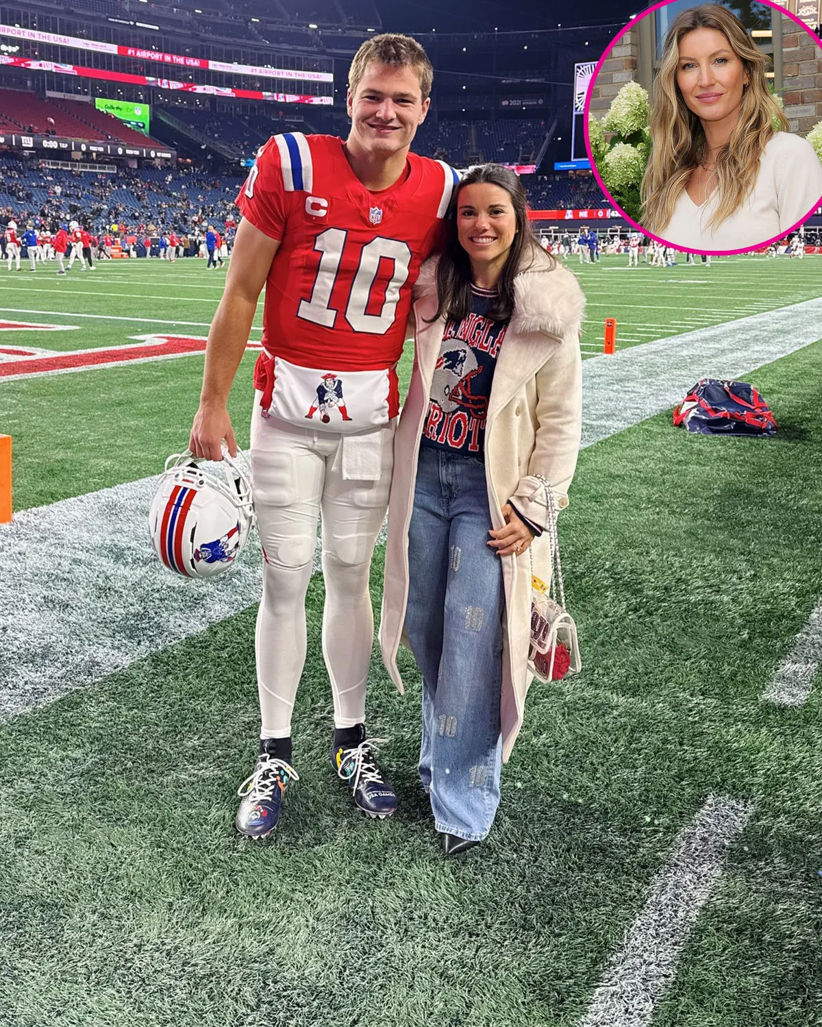 Promo Patriots QB Drake Maye Wife Ann Michael Addresses Comparisons to Gisele Bundchen