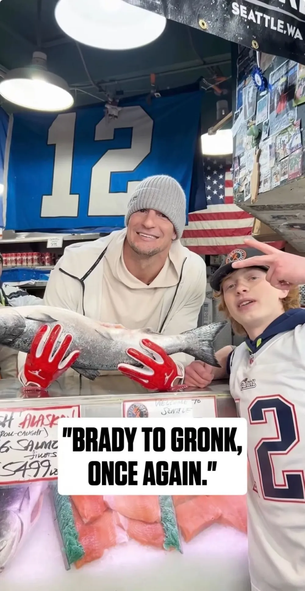 Rob Gronkowski at Pike Place Market