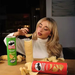 Sabrina Carpenter Pringles Super Bowl Commercial Hot Pics