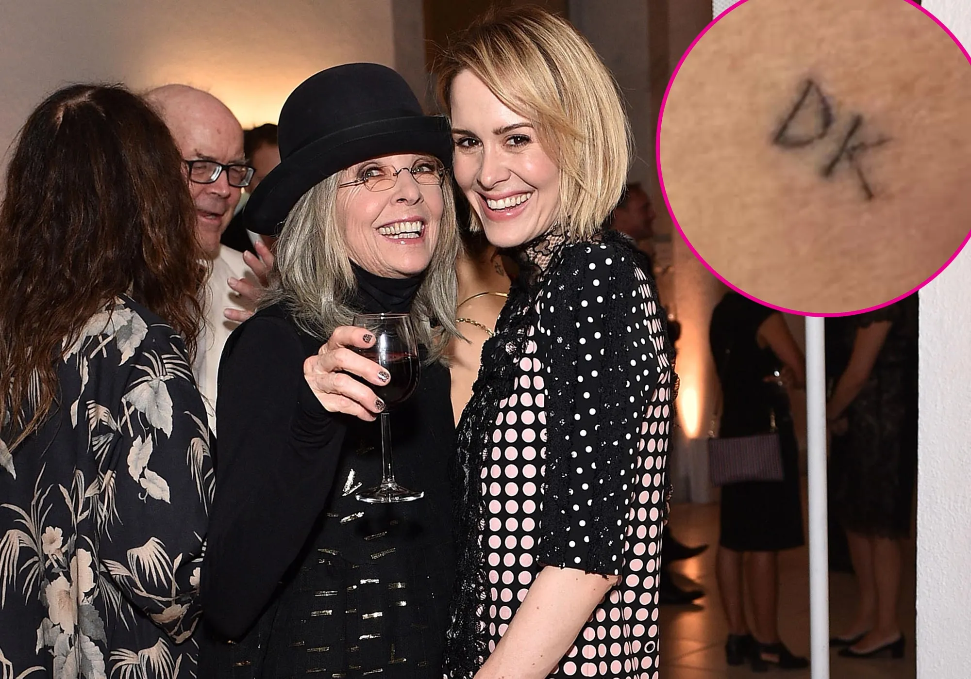 Sarah Paulson Gets Diane Keaton Tattoo on Actress 80th birthday 492201956