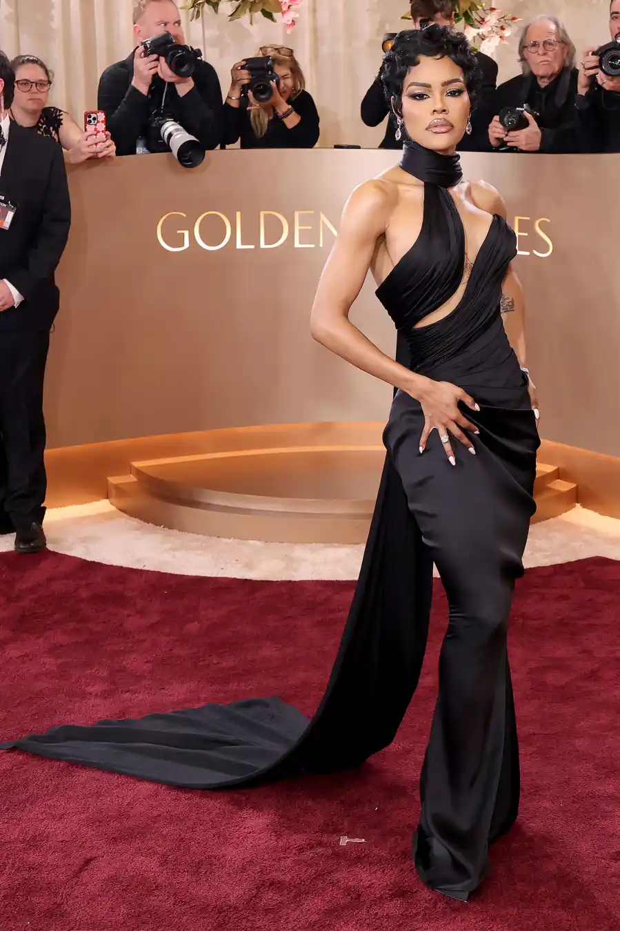 Teyana Taylor Red Carpet Arrival Golden Globes 2026