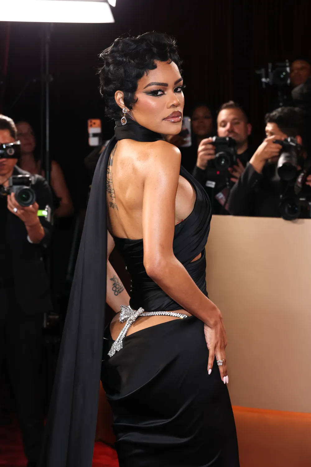 Teyana Taylors Diamond-Encrusted Thong Takes Center Stage at the 2026 Golden Globes GettyImages-2255775095