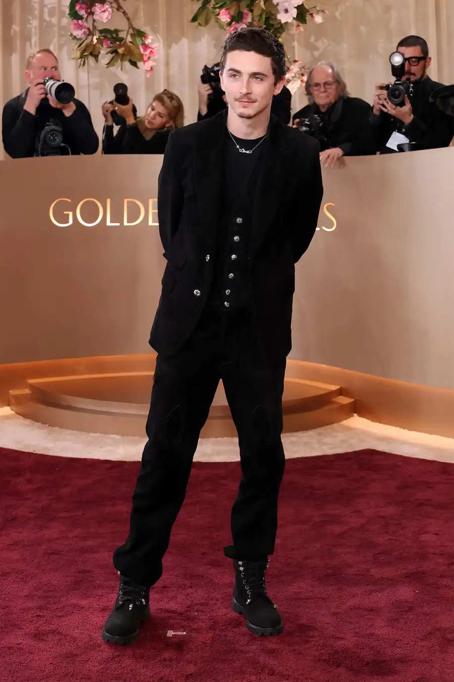 Timothee Chalamet Red Carpet Arrival Golden Globes 2026
