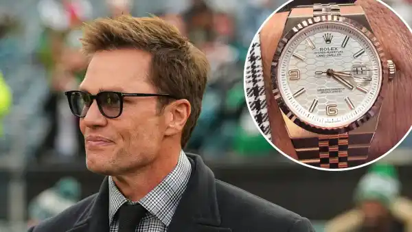 Tom Brady Flashes $51K Watch From His Collection for 49ers vs Eagles Game GettyImages-2255748491
