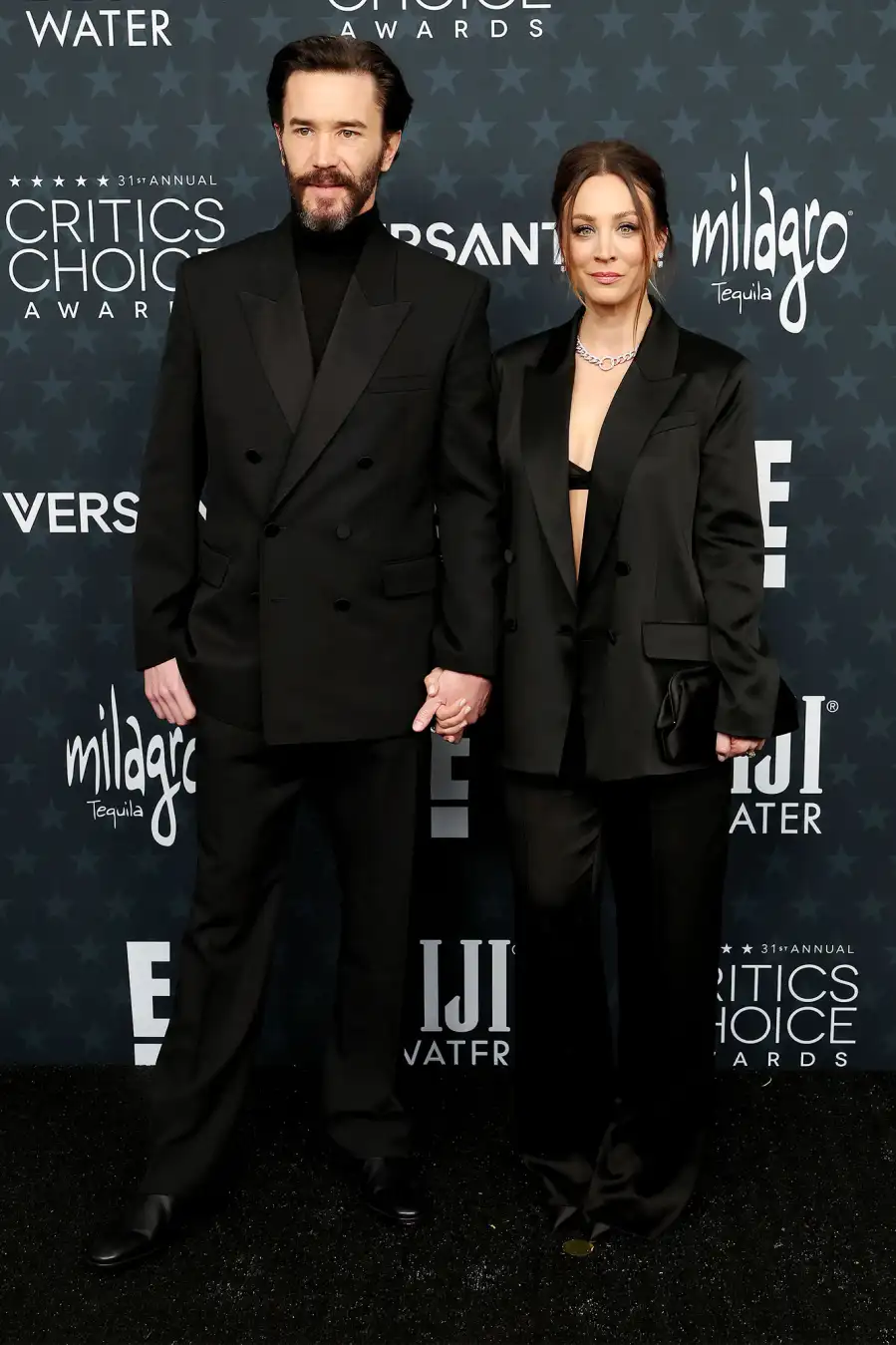 Tom Pelphrey and Kaley Cuoco Red Carpet Arrival 2026 Critics Choice Awards