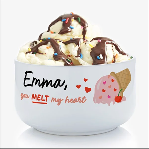 You Melt My Heart Personalized Bowl