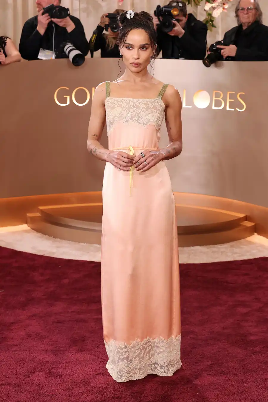 Zoe Kravitz Red Carpet Arrival Golden Globes 2026