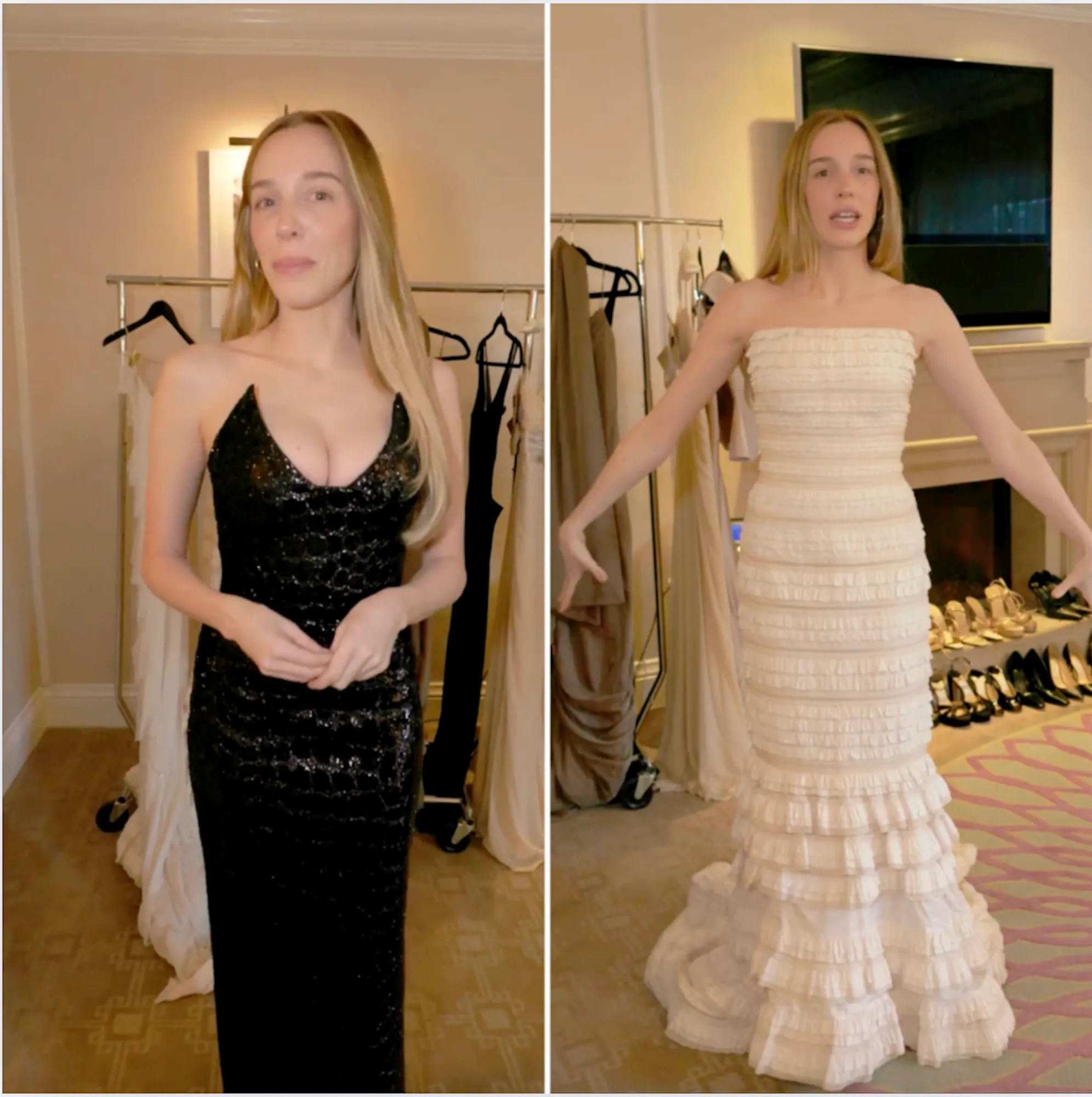 Alex Cooper Asks Fans for Help Choosing Her Golden Globes Dress