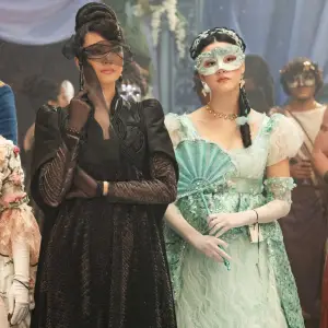 Michelle Mao, Katie Leung and Isabella We in Bridgerton season 4