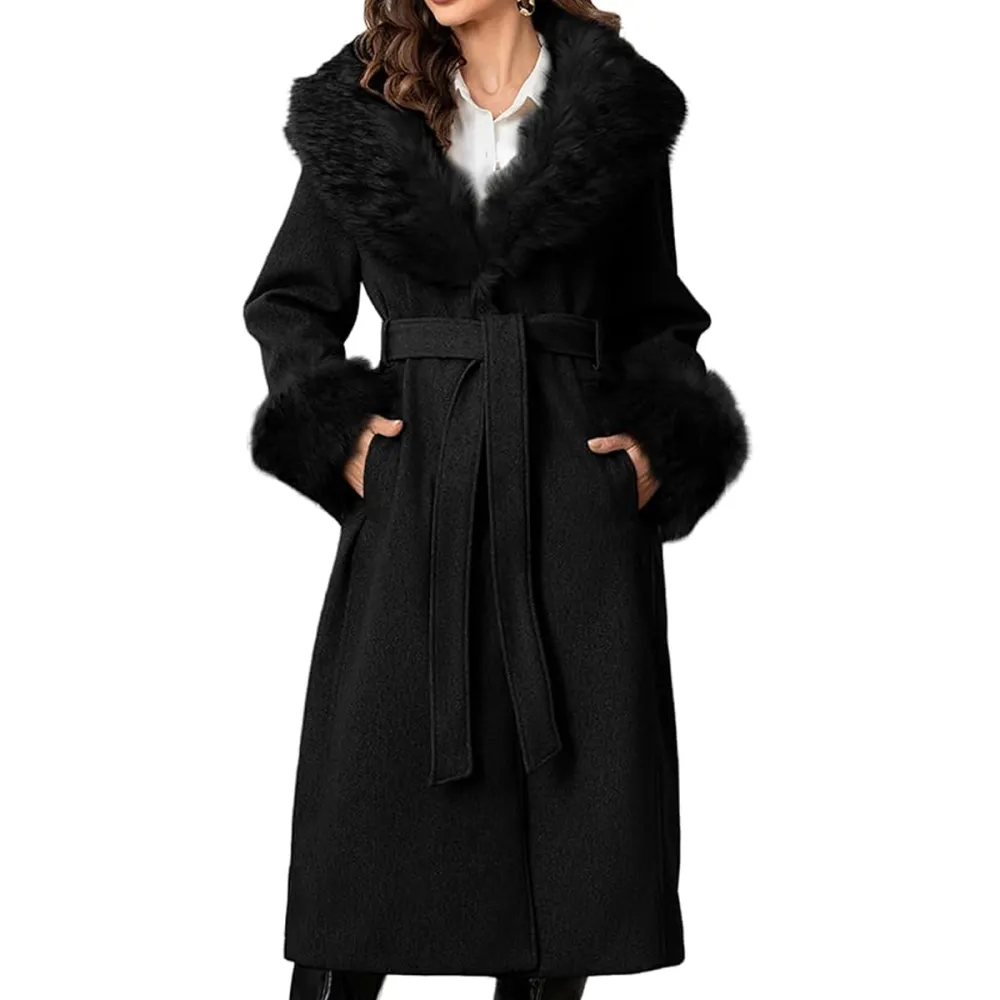Bellivera Single Breasted Faux Fur Coat