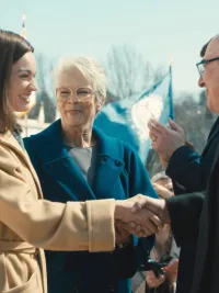 Emma Mackey, Jamie Lee Curtis and Albert Brooks in Ella McCay