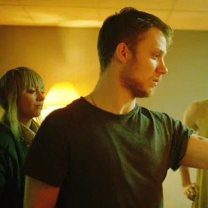 Imogen Poots, Joe Cole, Callum Turner, Alia Shawkat and Anton Yelchin in Green Room
