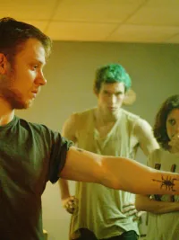 Imogen Poots, Joe Cole, Callum Turner, Alia Shawkat and Anton Yelchin in Green Room