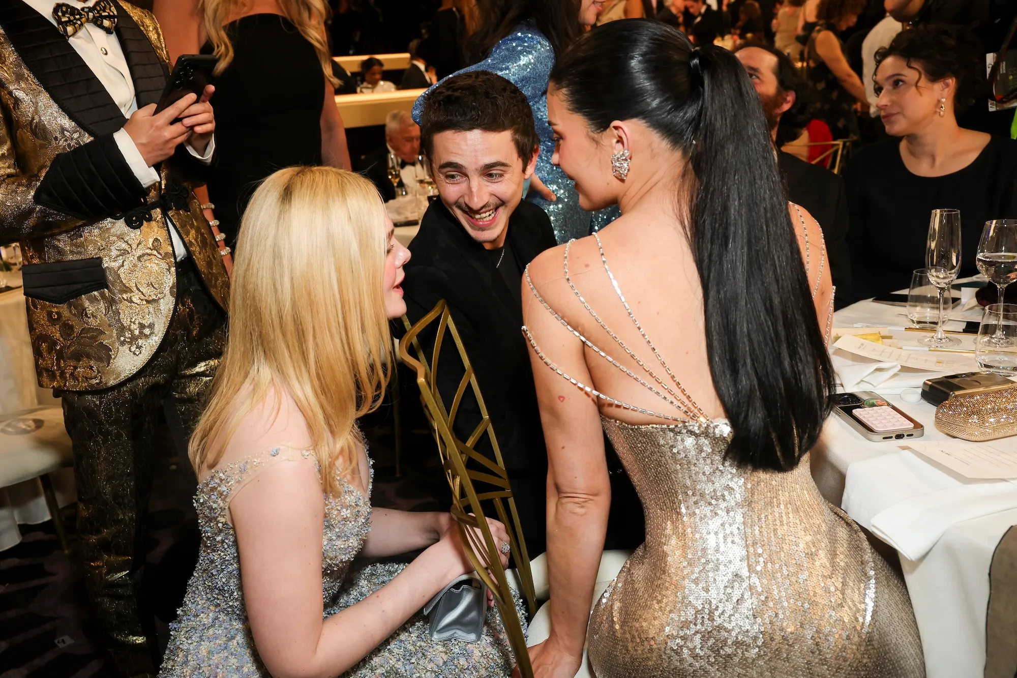 Kylie Jenner and Timothee Chalamet's Kiss Awkwardly Interrupted at Golden Globes